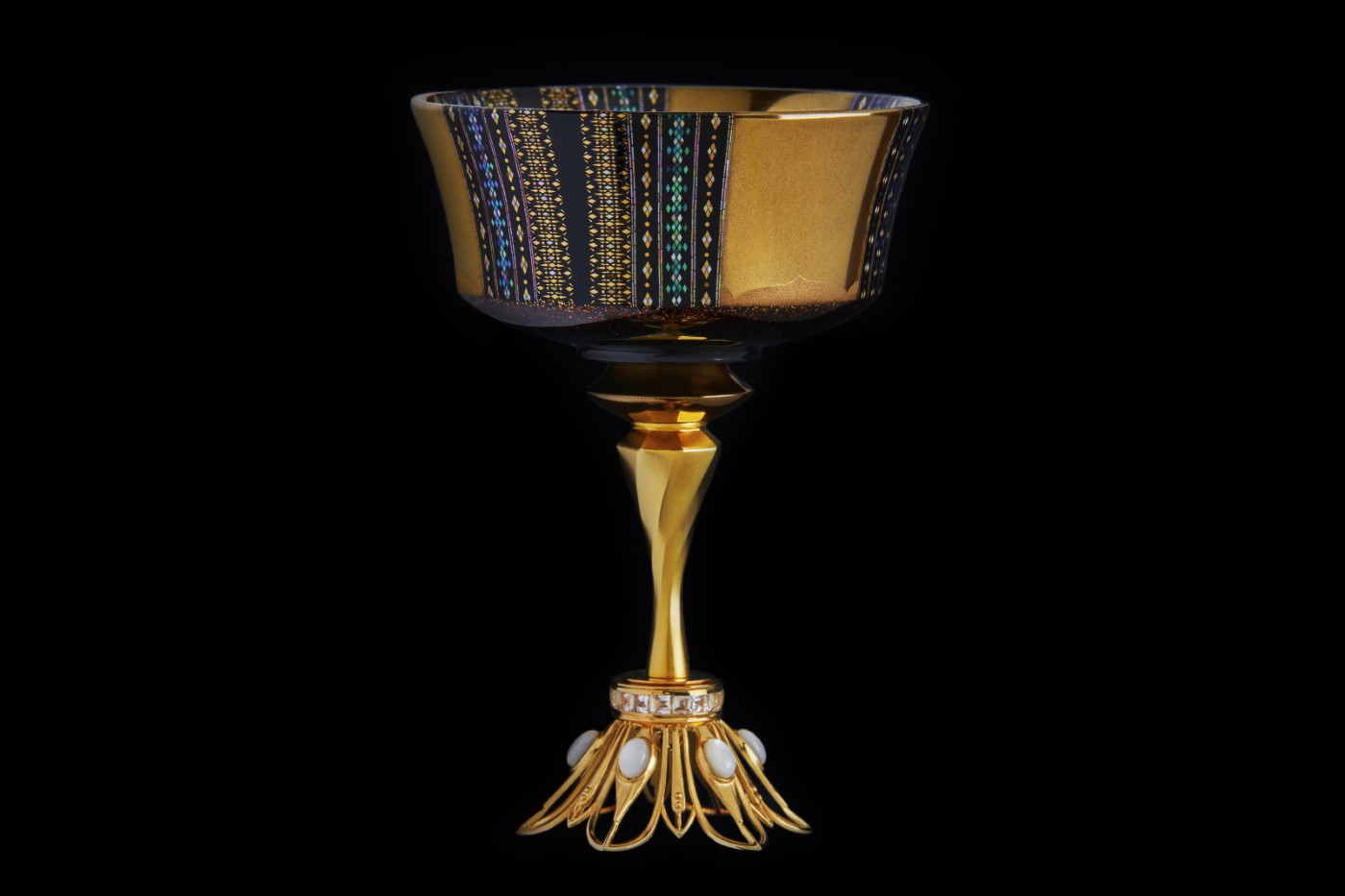 Stemmed Goblet with Maki-e and Inlaid Mother-of-pearl, 